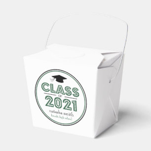 Class Of 2021 Graduation Favour Boxes (Emerald)