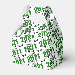 Class Of 2021 Graduation Favour Boxes (Green)