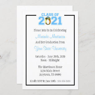 Class Of 2021 Graduation Invitation (Blue Ring)