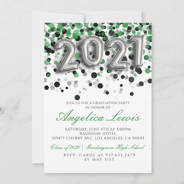 Class of 2021 Graduation Party Invitation (Front)