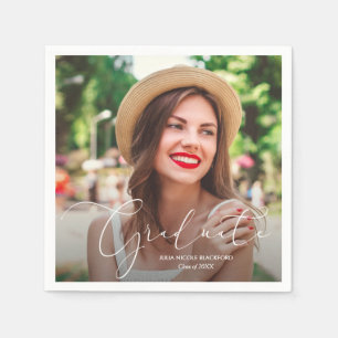 Class of 2021 Graduation Photo Personalized Napkin