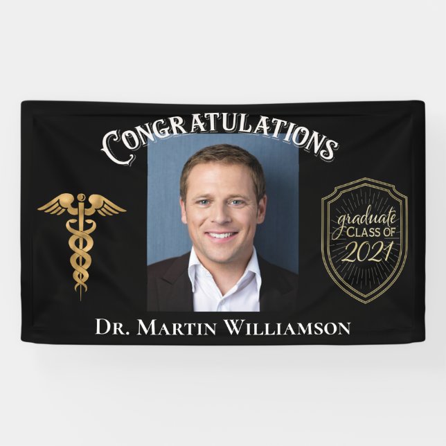 Class of 2021 Medical School Doctor Graduation Banner (Horizontal)