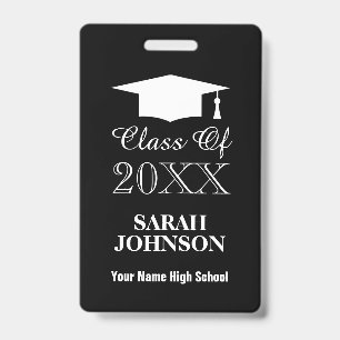Class of 2021 School Graduation party name badges