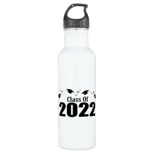 Class Of 2022 Caps And Diplomas (Black) 710 Ml Water Bottle