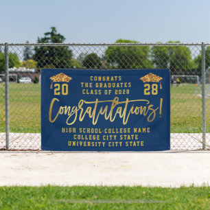 CLASS OF 2022 Custom School Graduation Ceremony Banner