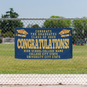 CLASS OF 2022 Custom School Graduation Ceremony Banner