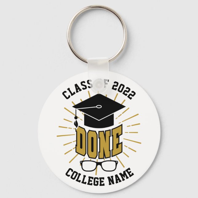 Class of 2022 Done Graduation Novelty Grad Keychain (Front)