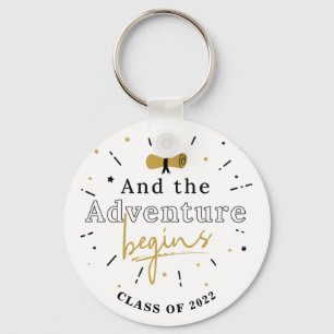 Class of 2022 Graduate And The Adventure Begins Keychain