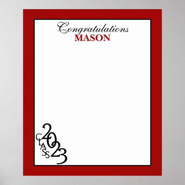 Class of 2022 Graduation Autograph Keepsake Poster (Front)