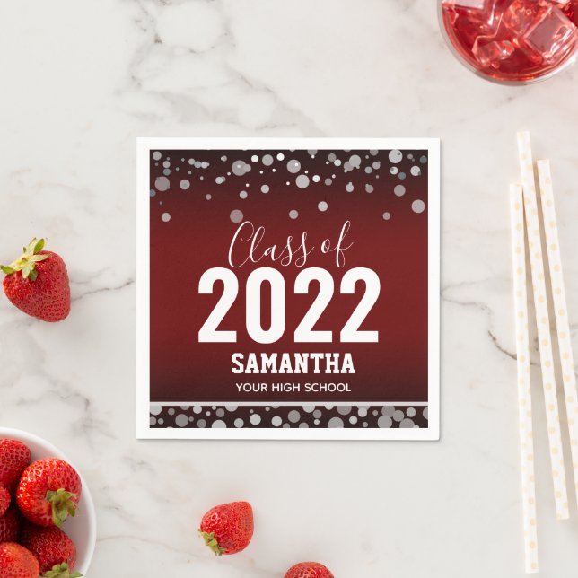 Class of 2022 Graduation Name and School Napkin (Insitu)