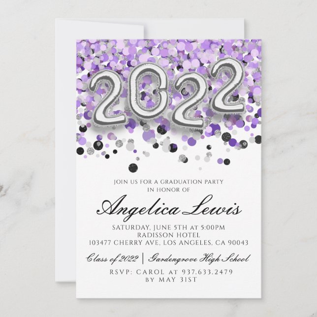 Class of 2022 Graduation Party Invitation (Front)
