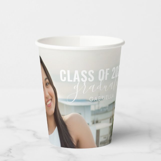 Class of 2022 Graduation Party Personalized  Paper Cups (Left)