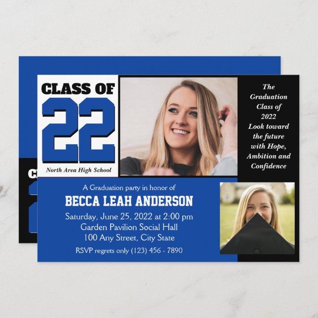 Class of 2022 Hope and Confidence Invitation (Front/Back)