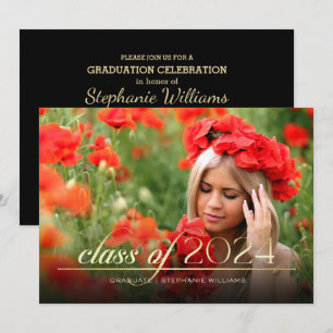 Class of 2022 Photo Graduation Party Invitations