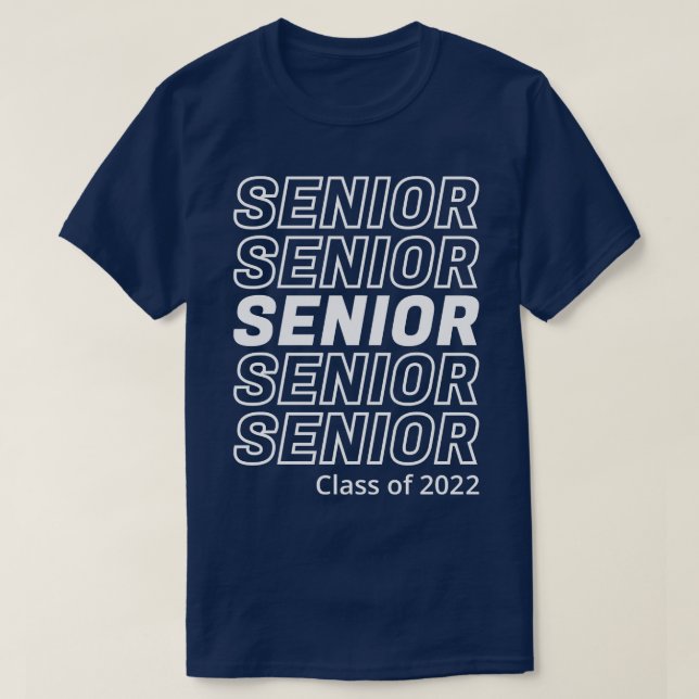 Class of 2022 Senior Year V T-Shirt (Design Front)