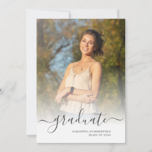 Class of 2022 Simple Modern 2 Photo Graduation Announcement