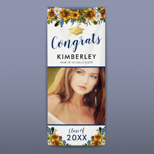 Class of 2022   Sunflower Congrats Graduation Banner