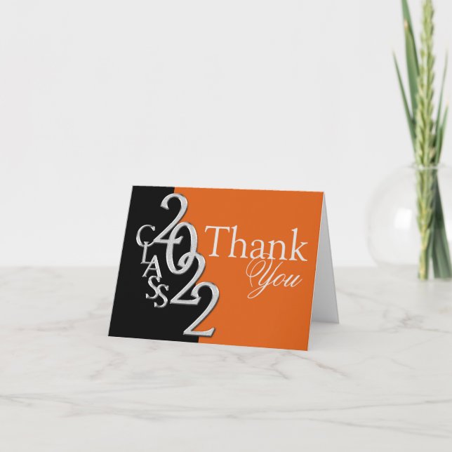 Class of 2022 Thank You Orange Card (Front)