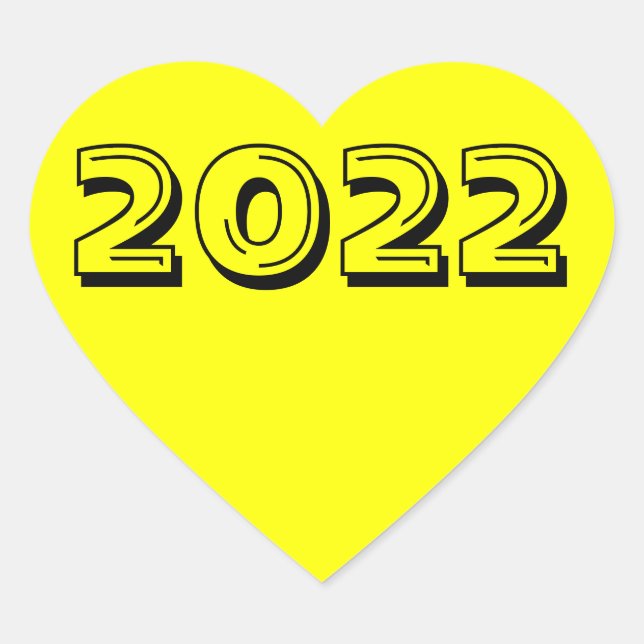Class of 2022 Yellow Heart Sticker by Janz (Front)