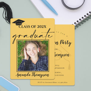 Class Of 2022 Yellow  Photo Graduate Announcement