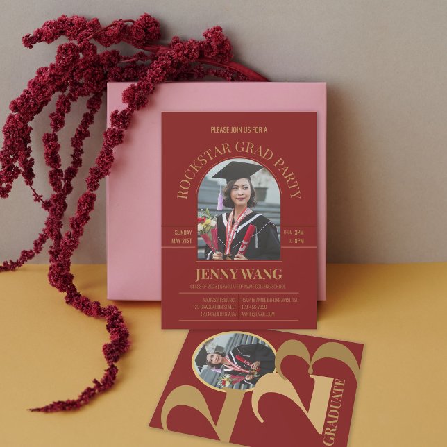 Class of 2023 Arch Photo Grad Party Invitation (Creator Uploaded)
