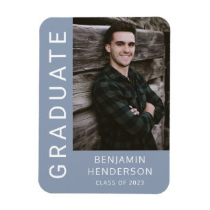 Class Of 2023 Boy Graduation Photo Magnet