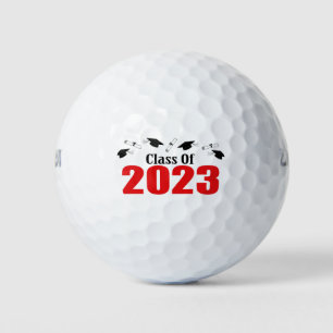 Class Of 2023 Caps And Diplomas (Red) Golf Balls