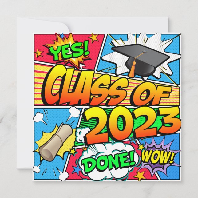 Class of 2023 Comic Book Invitation (Front)