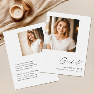 Class of 2023 Double Sided Photo Graduation Announcement