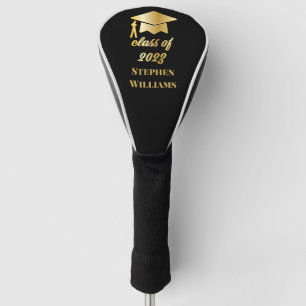 Class of 2023 Gold Monogram   Name Golf  Golf Head Cover