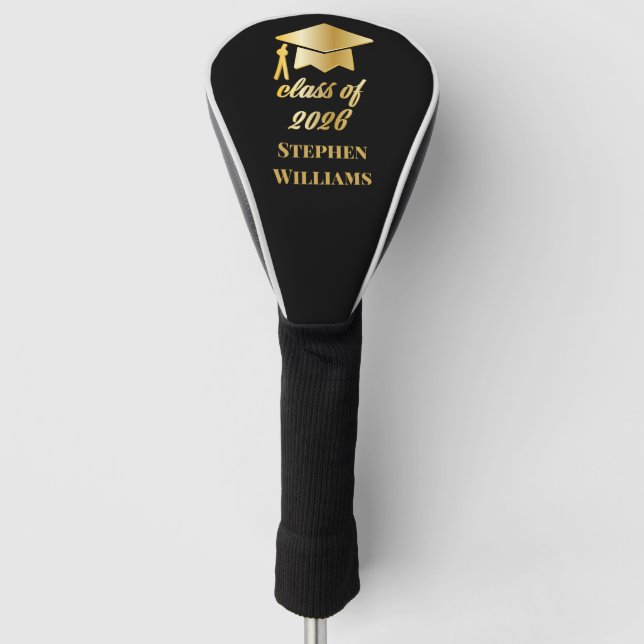 Class of 2023 Gold Monogram | Name Golf  Head Cover (Front)