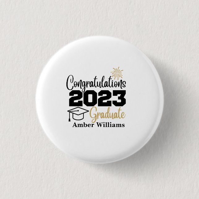 Class of 2023 Graduate Personalized Button (Front)