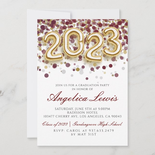 Class of 2023 Graduation Party Invitation (Front)