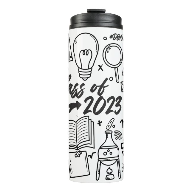 Class of 2023 Graduation Science Math Graduate Thermal Tumbler (Front)