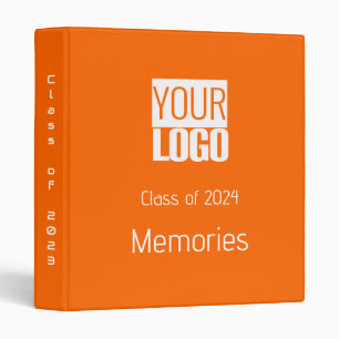   Class of 2023  in neon orange - add logo Binder