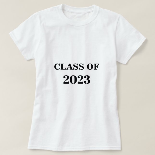 Class Of 2023 Modern Simple Minimal Graduation  T-Shirt (Design Front)