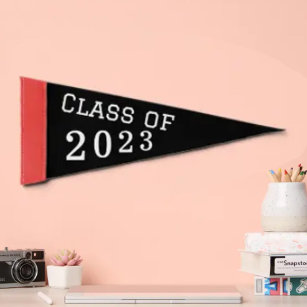 Class of 2023 or Any Year Pennant Flag