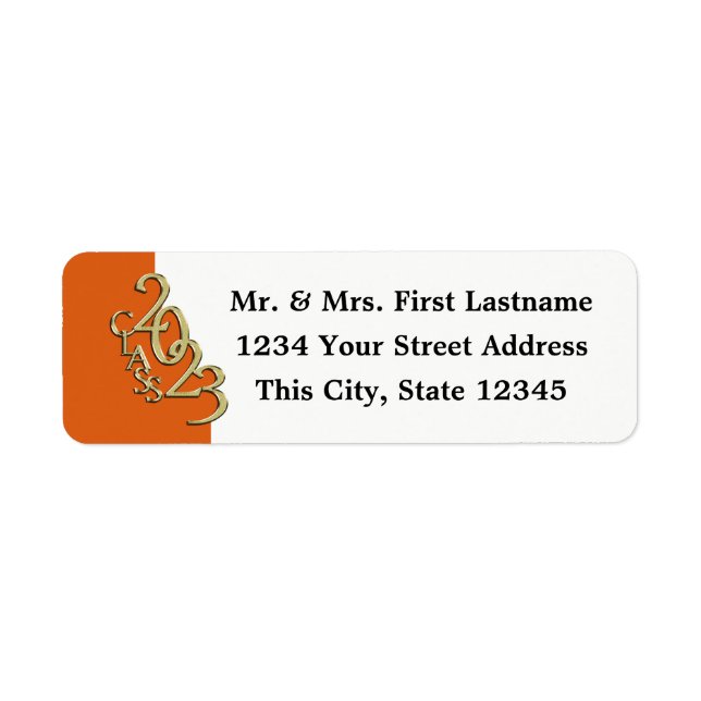 Class of 2023 Orange and Gold Graduation (Front)