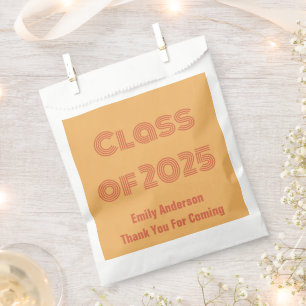 Class of 2023 Orange and Red-Orange Graduation Favour Bag