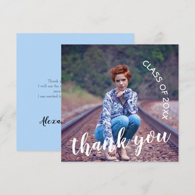 Class of 2023 Photo Graduation Thank You Card (Front/Back)