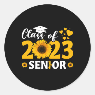 Class Of 2023 School Graduation Senior 23 Graduate Classic Round Sticker