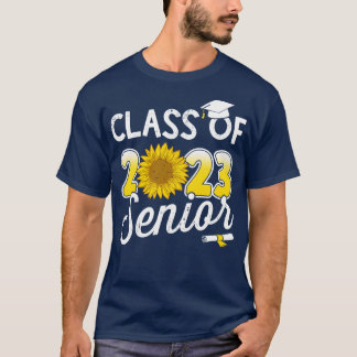 Class of 2023 senoir graduate with sunflower for g T-Shirt