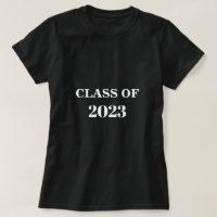 Class Of 2023 Simple Graduation Black White Trendy