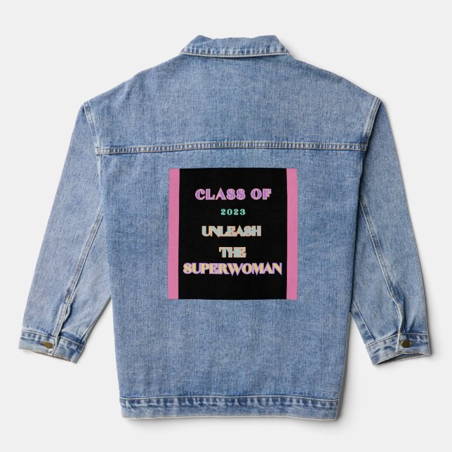 "Class of 2023 Superwoman Denim Jacket (Back)