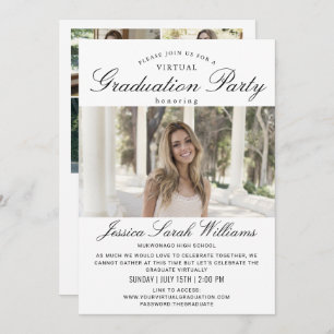 Class of 2024 5 Photos VIRTUAL Graduation Party Invitation