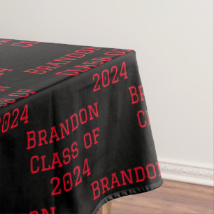 Class of 2024 Black College Graduate Graduation Tablecloth