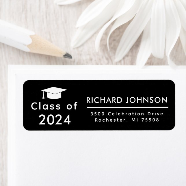  Class of 2024 Black White Graduation Return (Insitu)