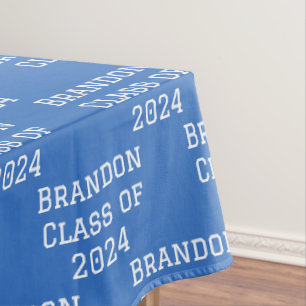 Class of 2024 Blue White Graduation University Tablecloth