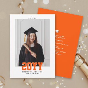 Class of 2024 Classic Typography Graduation Photo Announcement