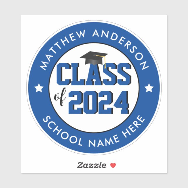 Class of 2024 Elegant Blue Graduate (Sheet)